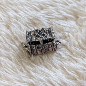 Vintage Sterling Silver Treasure Chest Charm